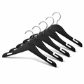 10" Black Wooden Coat Hanger