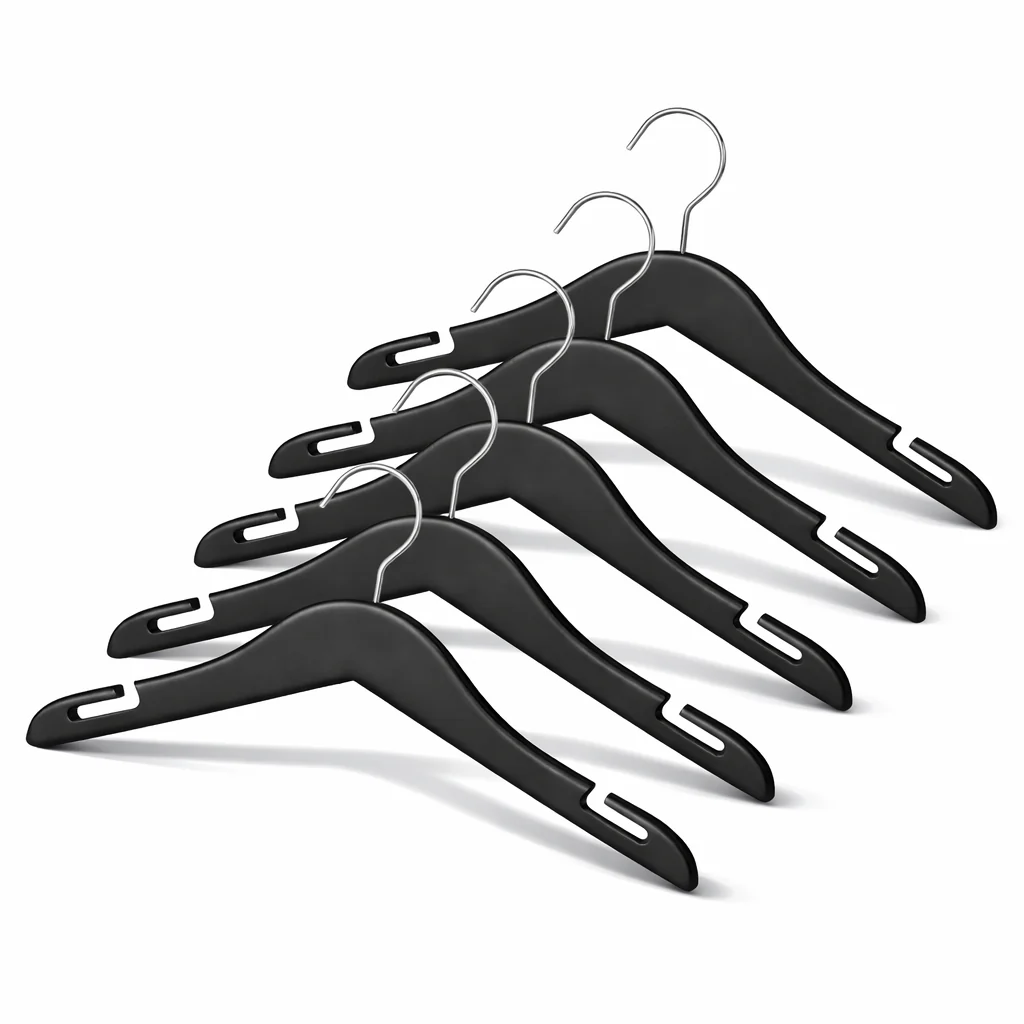 12" Black Wooden Shirt Hanger