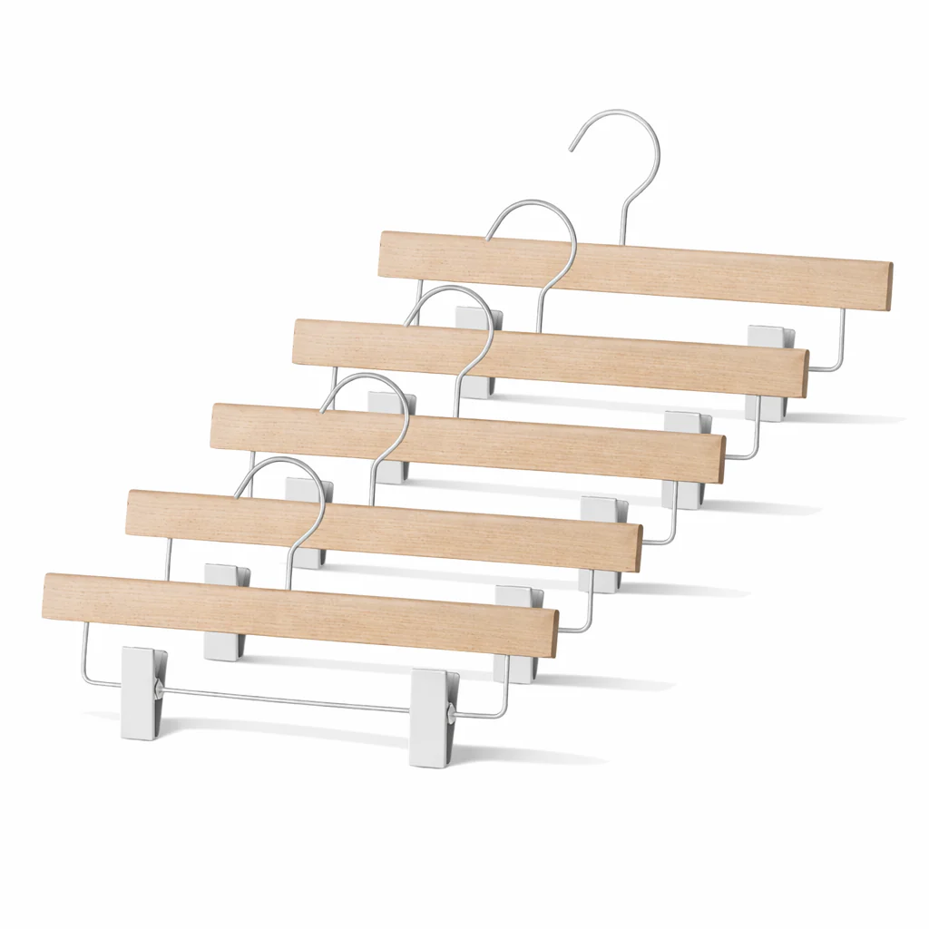 12" White Wooden Skirt or Pant Hanger