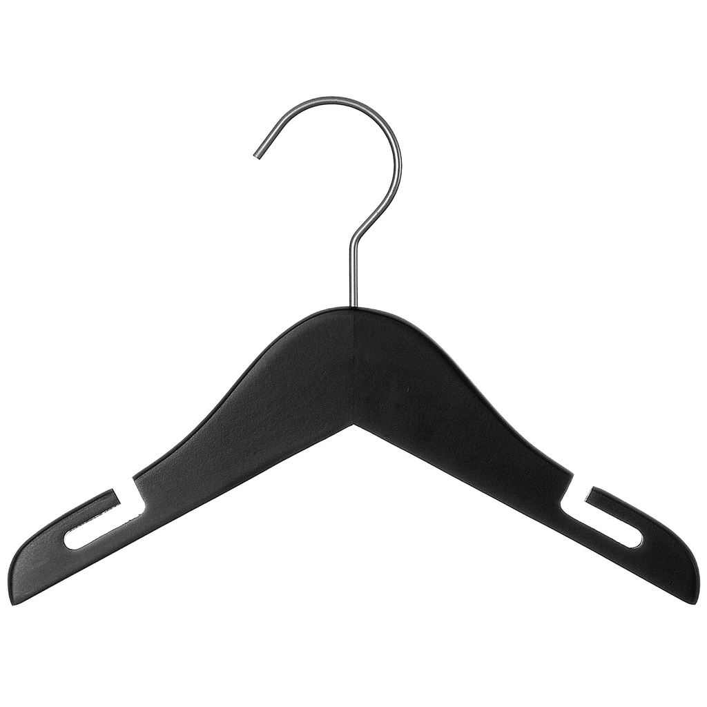 10" Black Wooden Coat Hanger