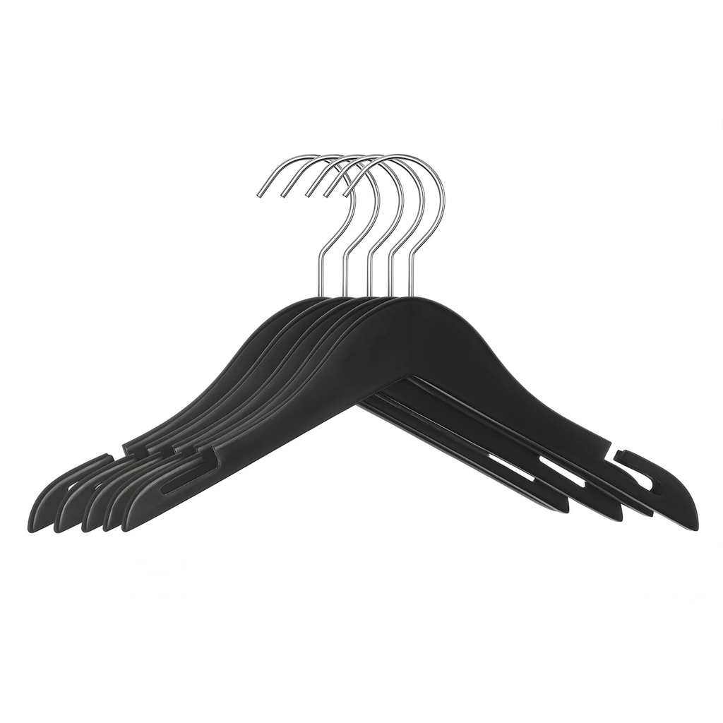 12" Black Wooden Shirt Hanger