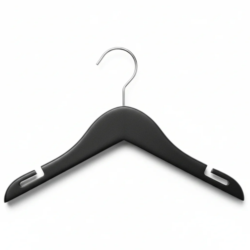 12" Black Wooden Shirt Hanger